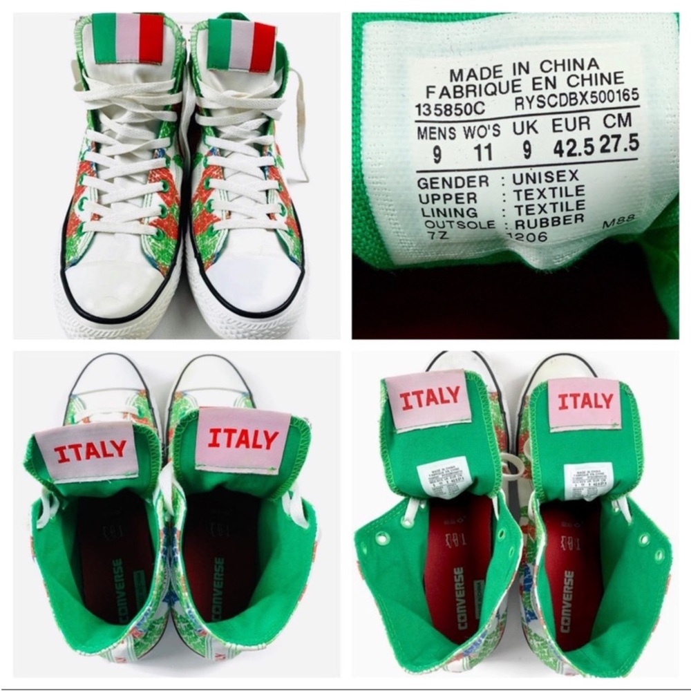 Converse Chuck Taylor All Star High Tops Italy Size 9 Men’s, 11 Women’s